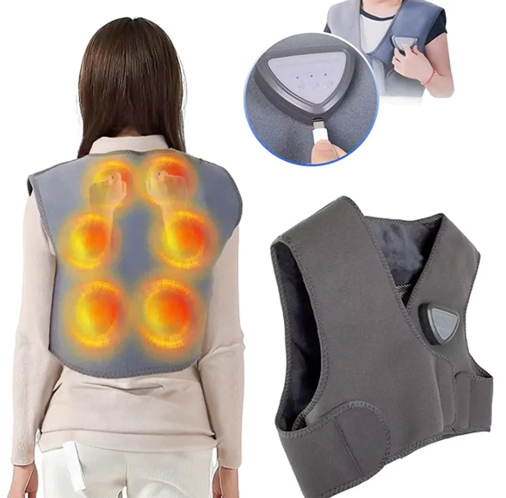 جلیقه لرزشی گرمایشی ماساژور کمر و شانه هوشمند